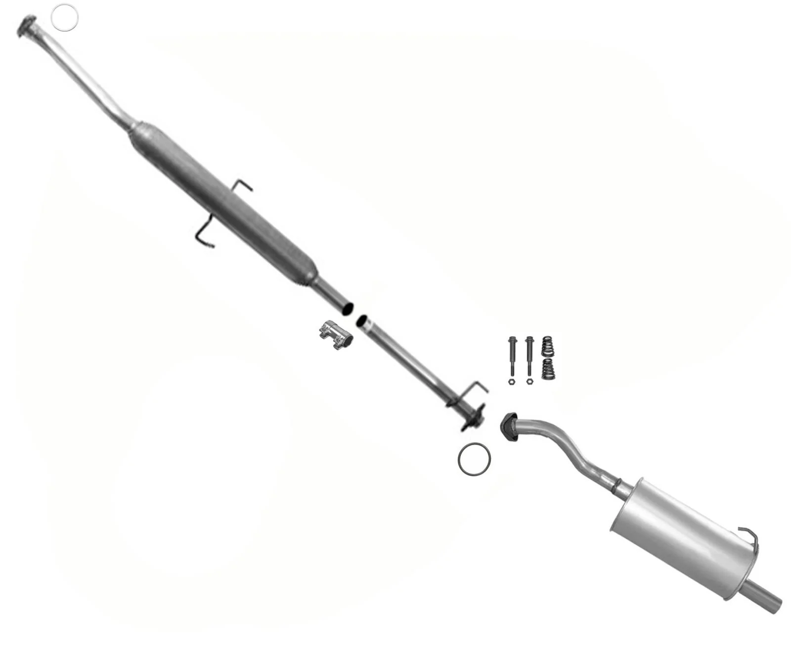 For 2005 2006 Honda CR-V 2.4L Built in Japan Exhaust System Muffler Resonator