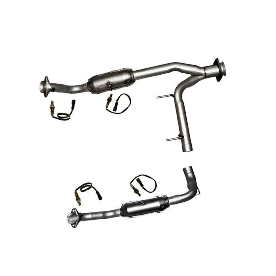 Y Pipe Catalytic Converters O2 Sensors for Lincoln Navigator 4x4 5.4L 2005 2006