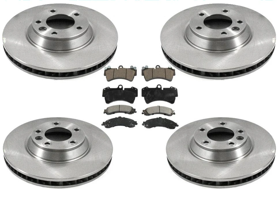 For 2007-2015 Audi Q7 Front & Rear Brake Rotors & Ceramic Brake Disc Pads 6pc