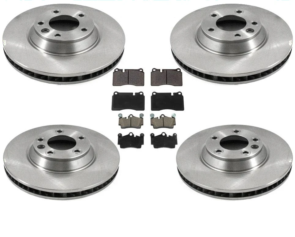 For 2007-2015 Audi Q7 Front & Rear Brake Rotors & Ceramic Brake Disc Pads