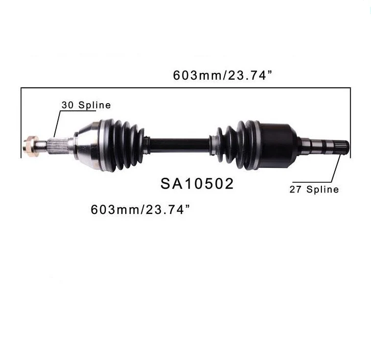 (1)  Complete CV Drive Axle Shaft L or R Front for 03-11 SAAB 9-3