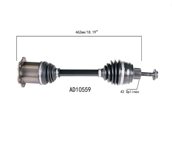 (1)  CV AXLE SHAFTS For 09-11 Audi A4 A4 Quattro 4 Dr Sedan 2.0L Engine