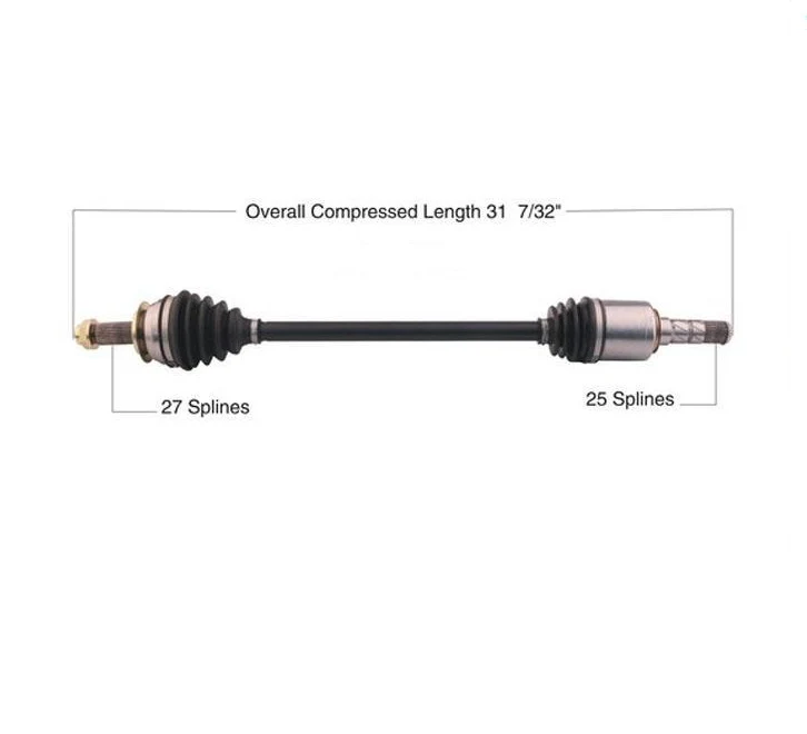 (1)  Front CV AXLE SHAFT FRONT LEFT OR RIGHT FOR 09-13 Forester 2.5L