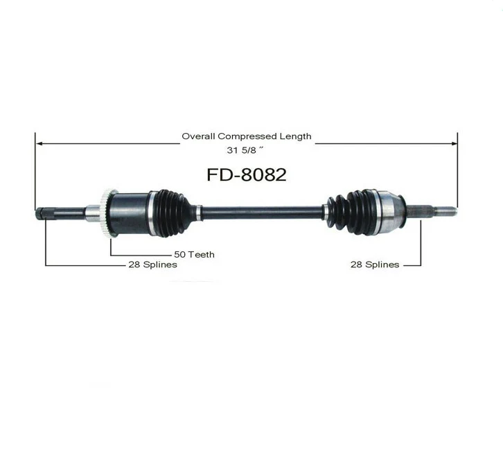 (1)  CV Drive Axle Shaft Fits Thunderbird Cougar 1989-98 Rear 8082
