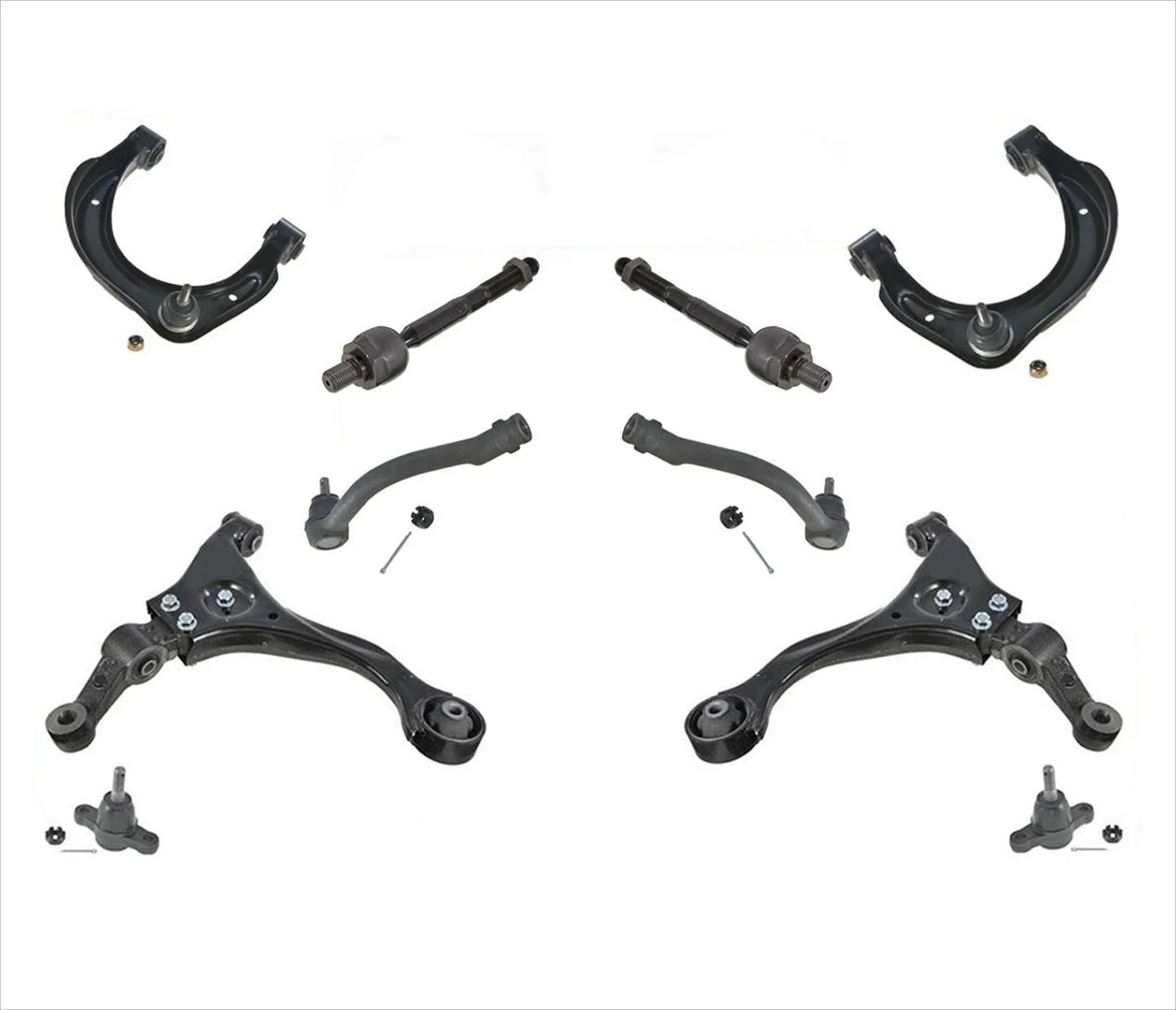 10 Pcs Chassis Kit Upper & Lower Control Arm With Ball Joints For Sonata 09-10