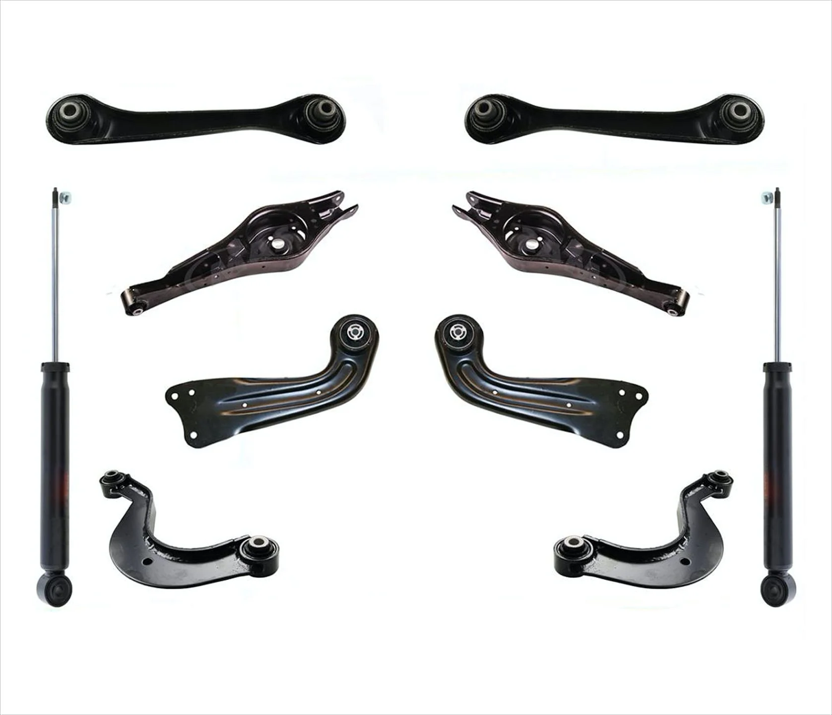 10 Pcs Kit Shocks Upper & Lower Control Arms For Volkswagen Jetta Passat GTI R32