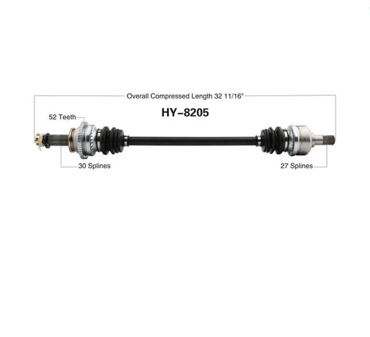 All (1) Rr CV DRIVE AXLE SHAFT REAR L or R For 07-09 HYUNDAI SANTA FE