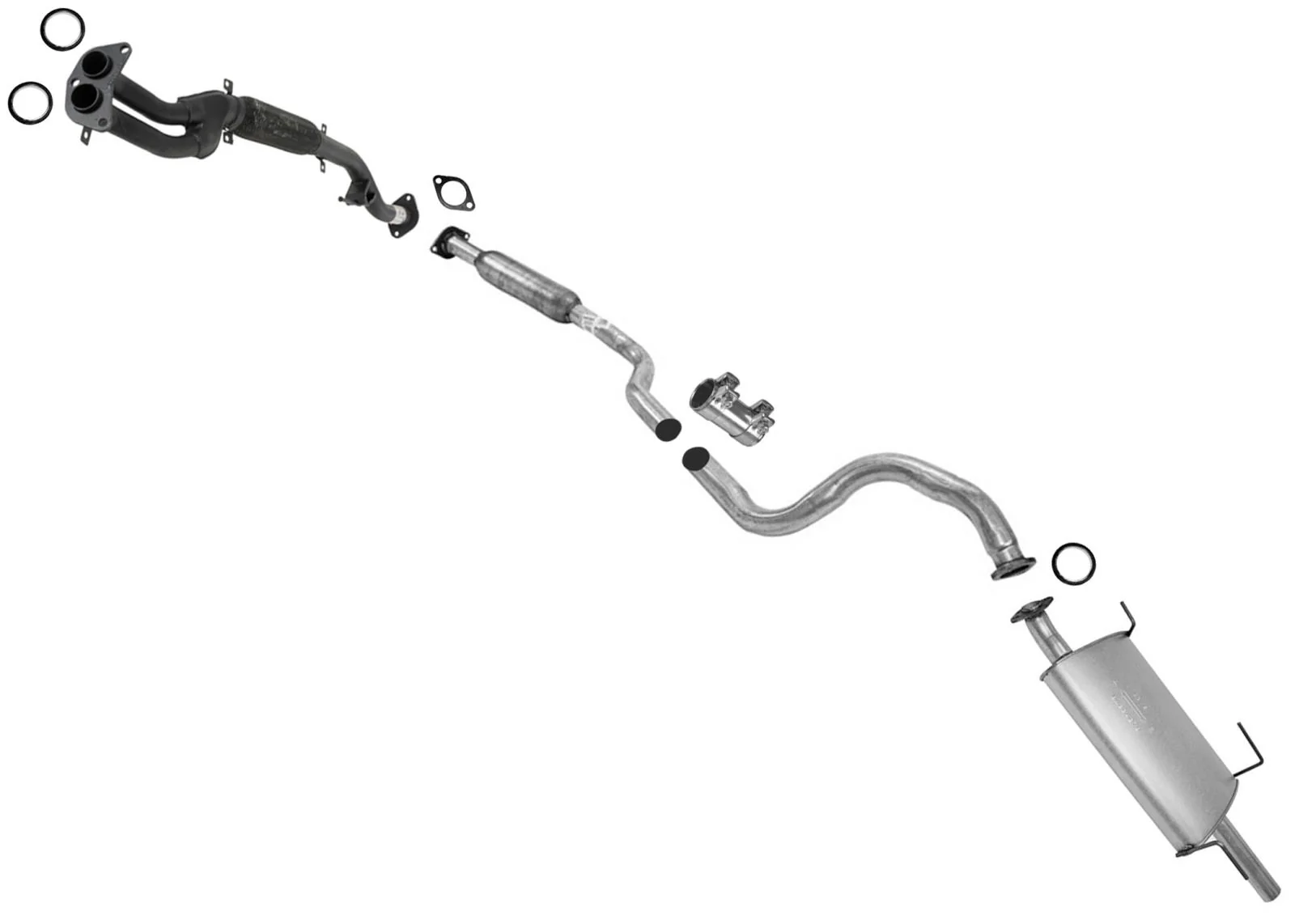 Exhaust System for Nissan Sentra 2000-2001 1.8L With Federal Emissions