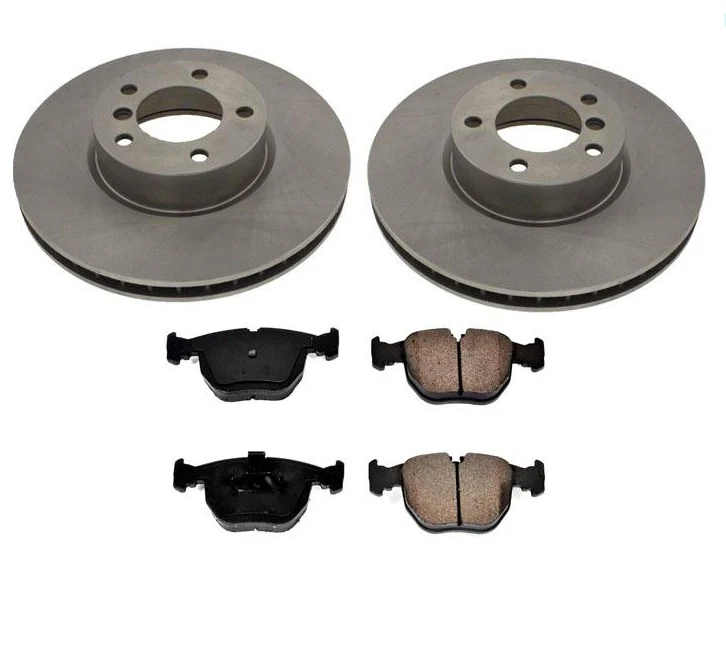 Front Brakes Disc Rotors Ceramic Brake Pads 3pc for BMW 530i 540i 01-03