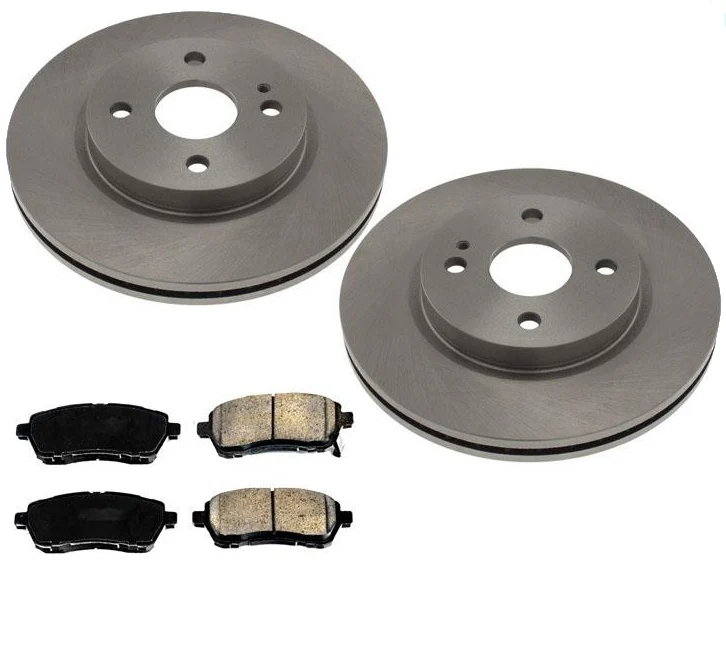 Front Brakes Disc Rotors Ceramic Pads 3pc Fits Mazda 2 2011-2015