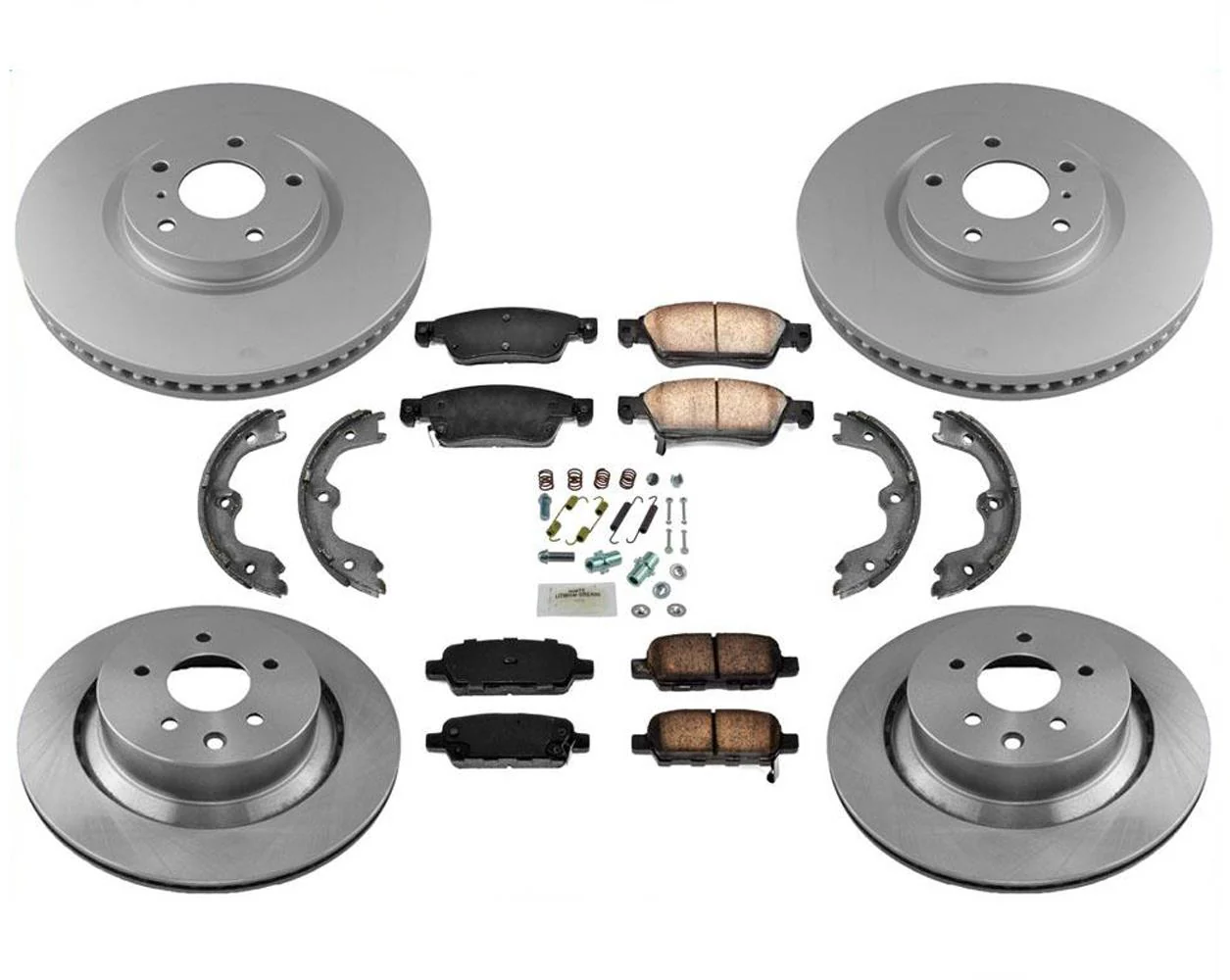 Front Rear 330mm Rotors Brake Pads Brake Shoes For Infiniti Q60 2014-2015
