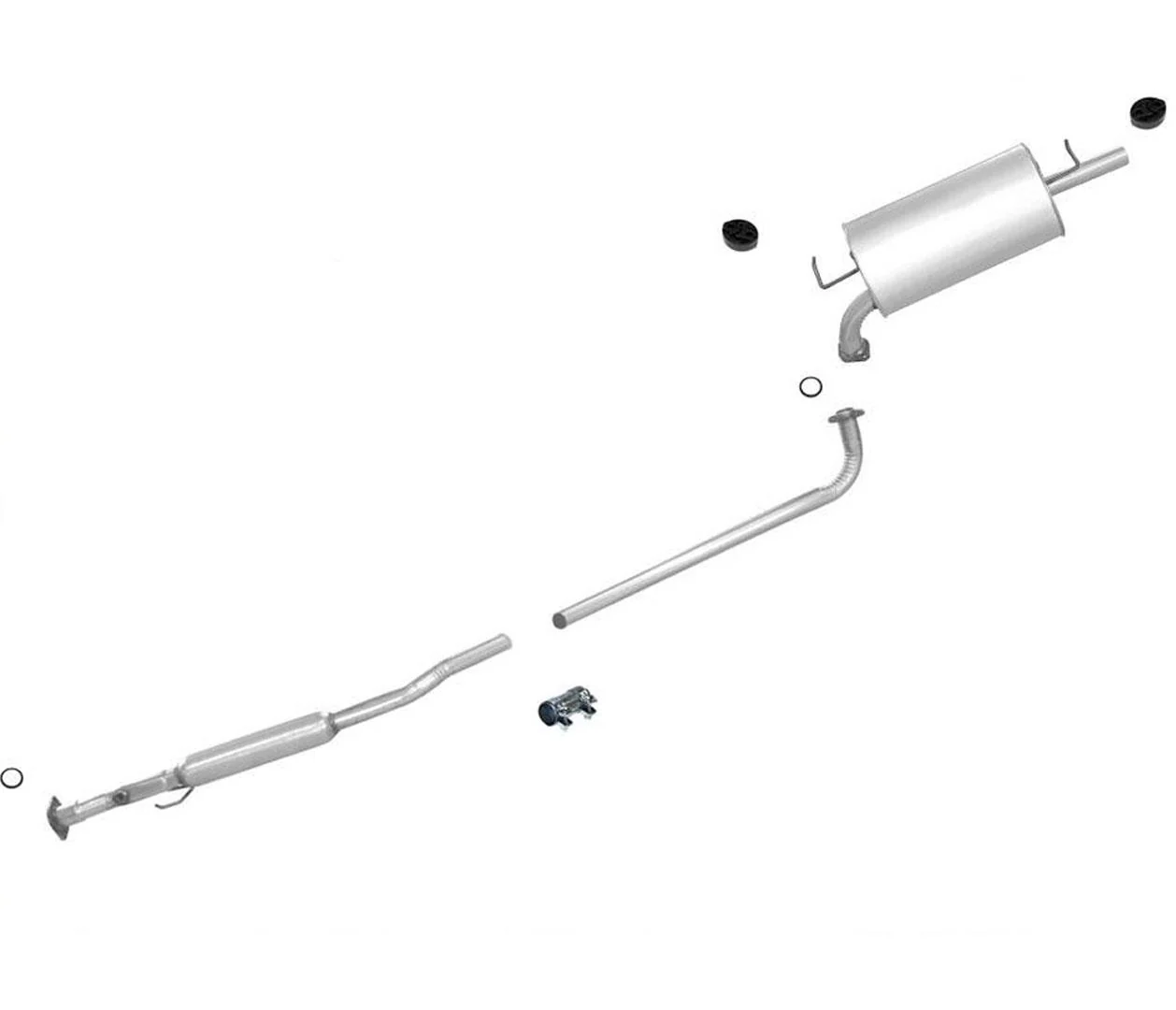 Muffler Resonator Pipe Exhaust System for Toyota Camry 2.2L 1997 98 99 00 2001