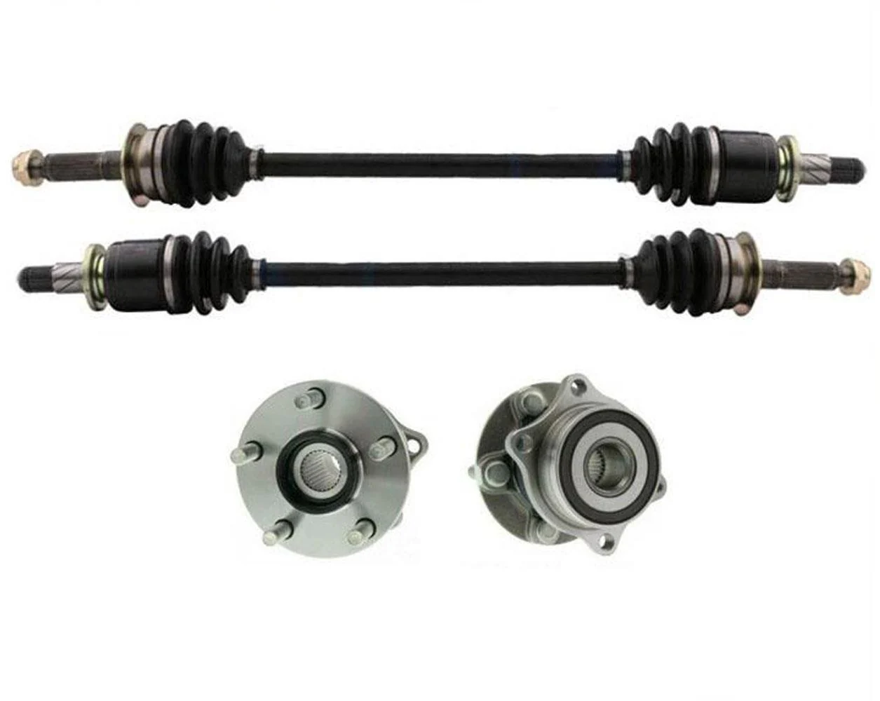 REAR Hub Bearings CV Axle Shafts 4Pc Kit for Subaru Forester 09-13