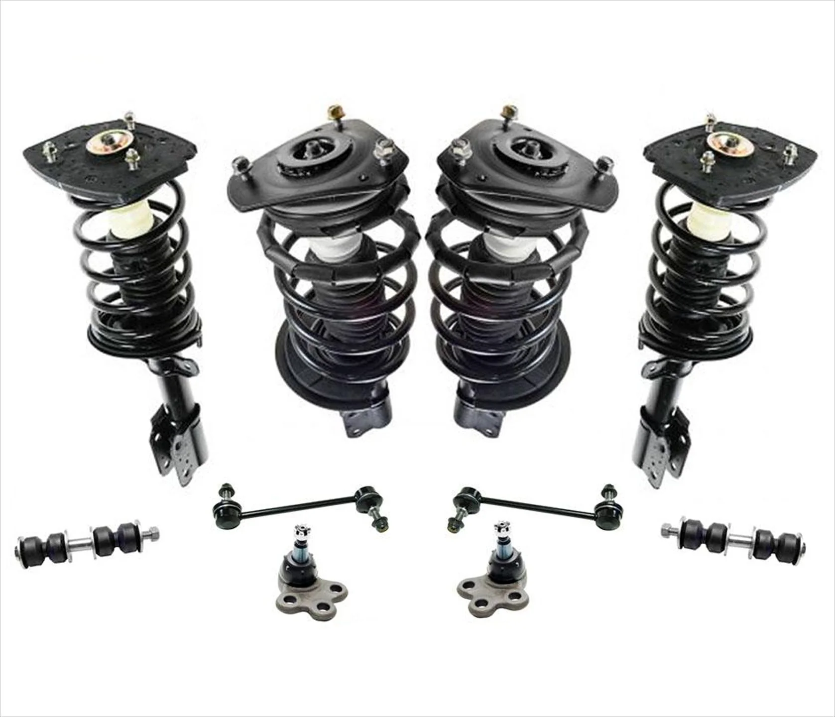 10Pc Ft Rr Complete Coil Spring Struts Fits For 00-07 Chevy Monte Carlo