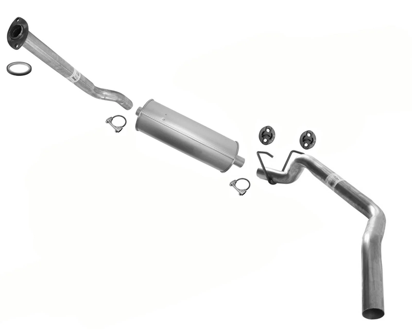 Muffler Tail Pipe for Toyota Pick Up 3.0L 4Wheel Drive Extra Cab 1989 1995 121"
