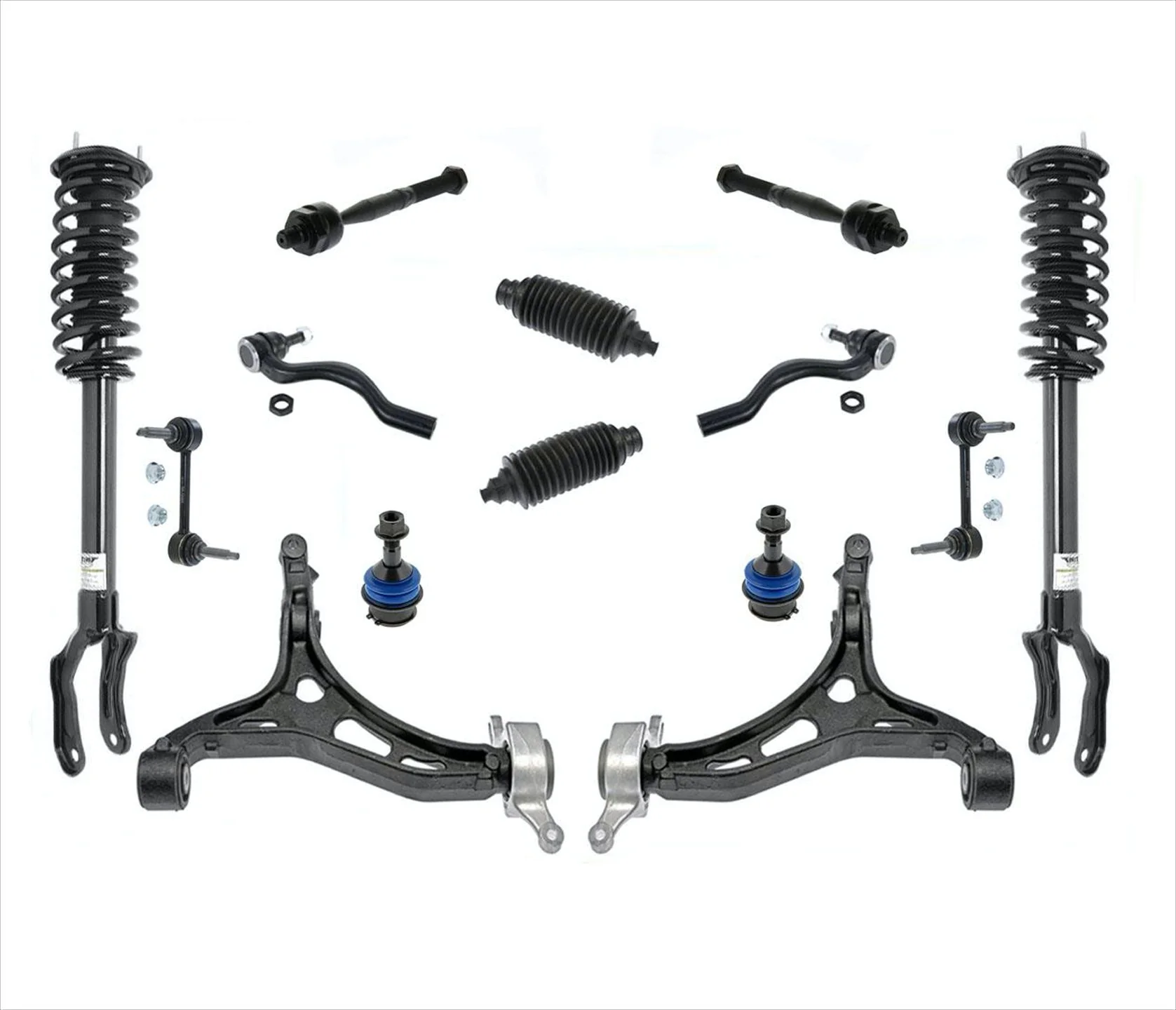 Front Strut Lower Arms Ball Joints Tie Rods Links Fits 2011-2015 Dodge Durango