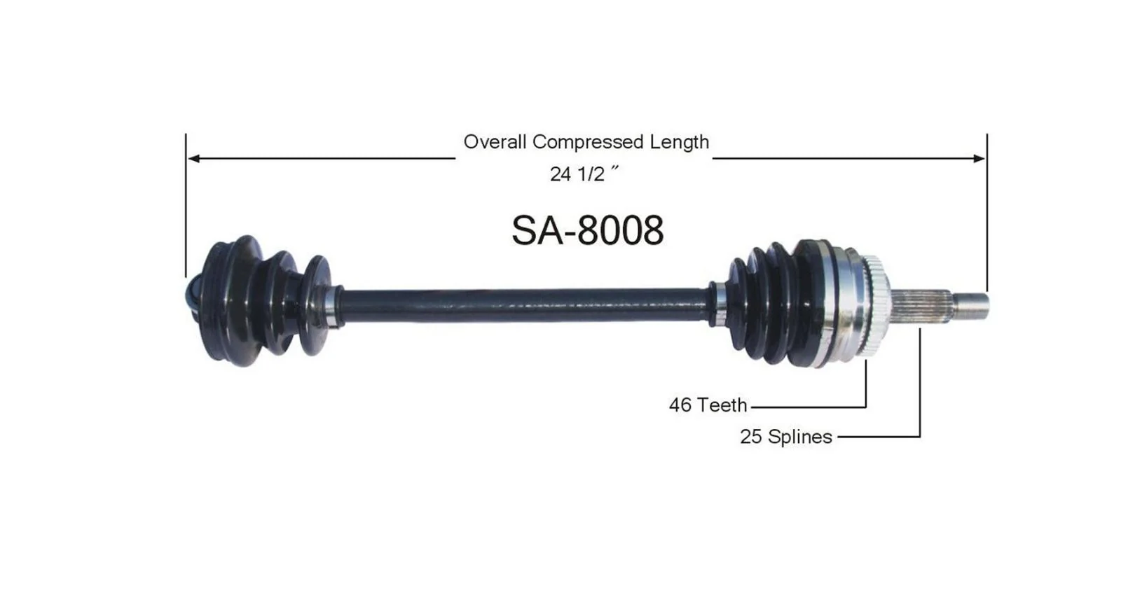 1990-1993 Saab 900 P/S CV Drive Axle Shaft