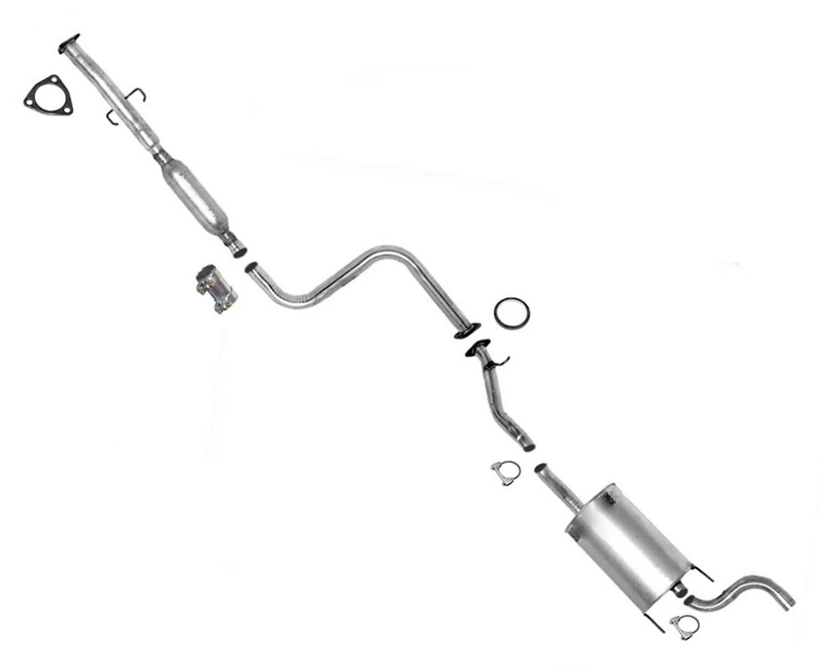 for 1991 1992 1993 Honda Accord LX Wagon Muffler Resonator Pipe Exhaust System