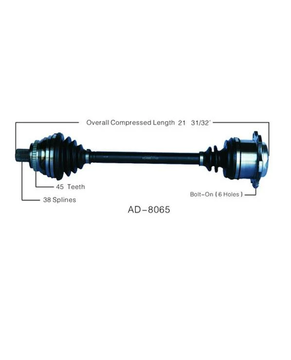 1993-1995 Audi 90 Non Q M/T P/S CV Drive Axle Shaft REF# 808076 AD8065