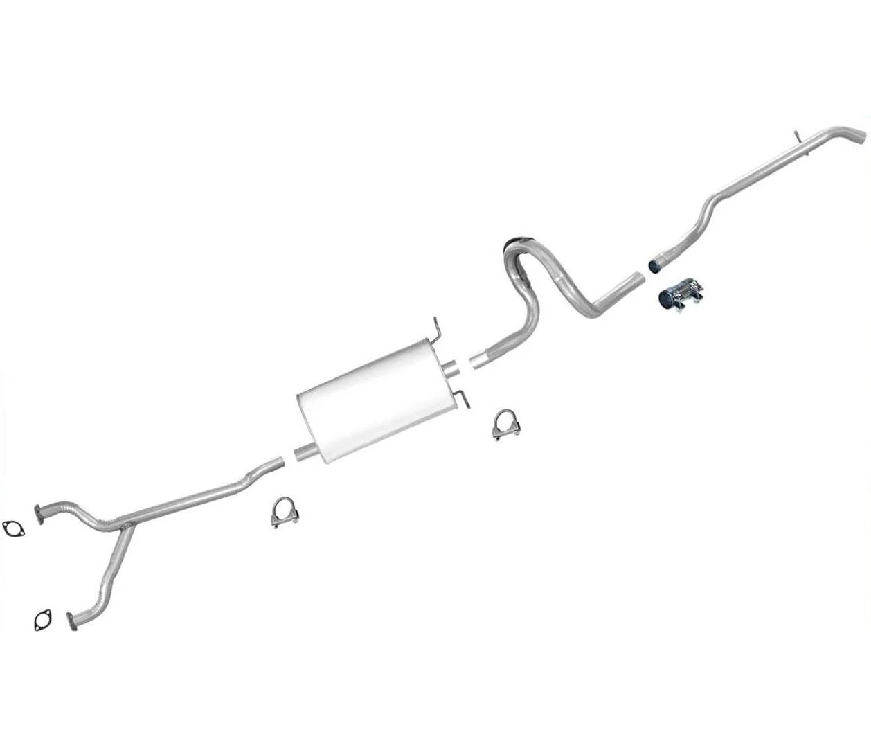 1995-97 Fits Lincoln Town Car 4.6L Single Exhaust Muffler Pipe System Gaskets