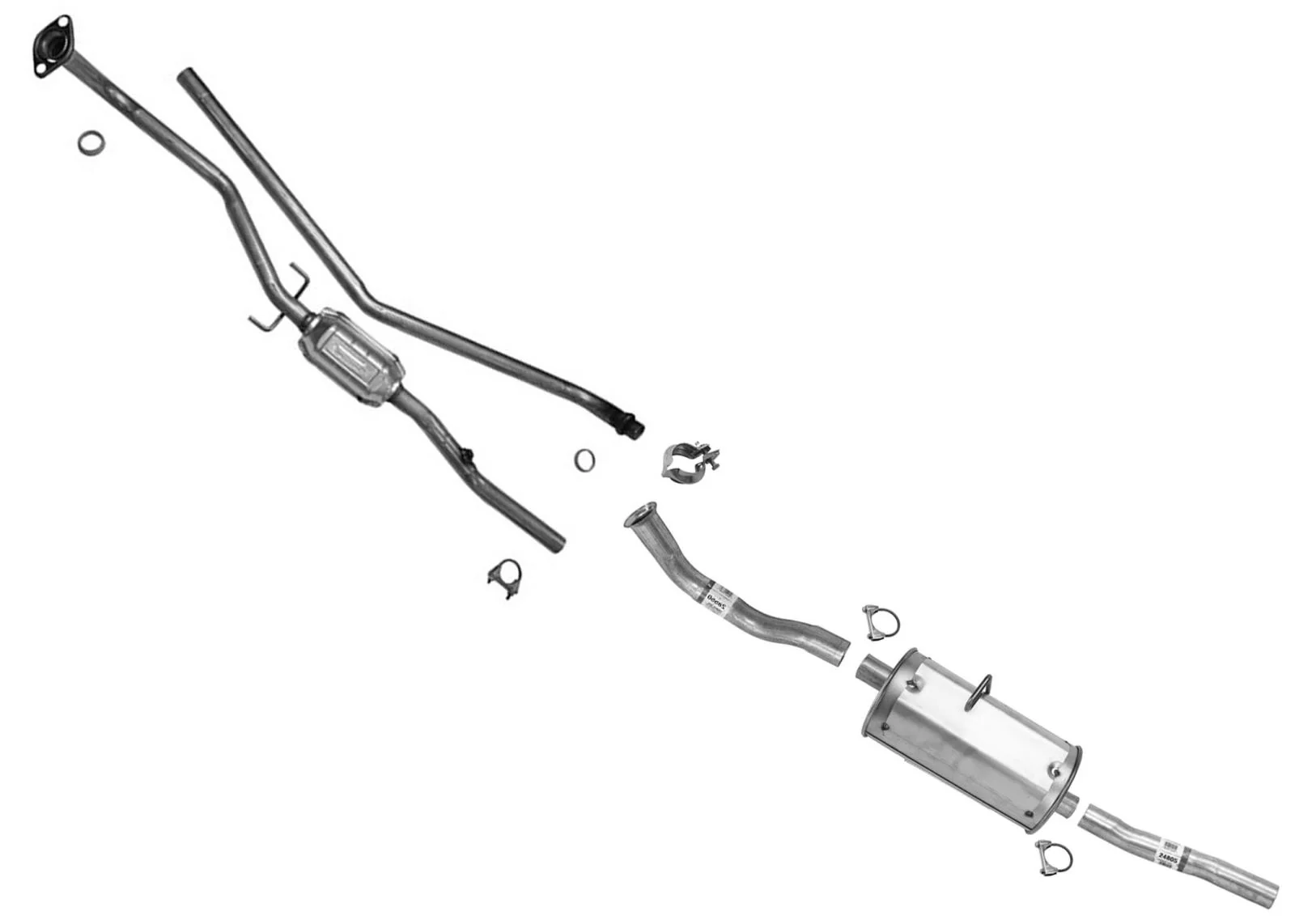 Catalytic Converter Pipe & Rear Muffler Assembly For Toyota Tercel 95-1998 1.5L