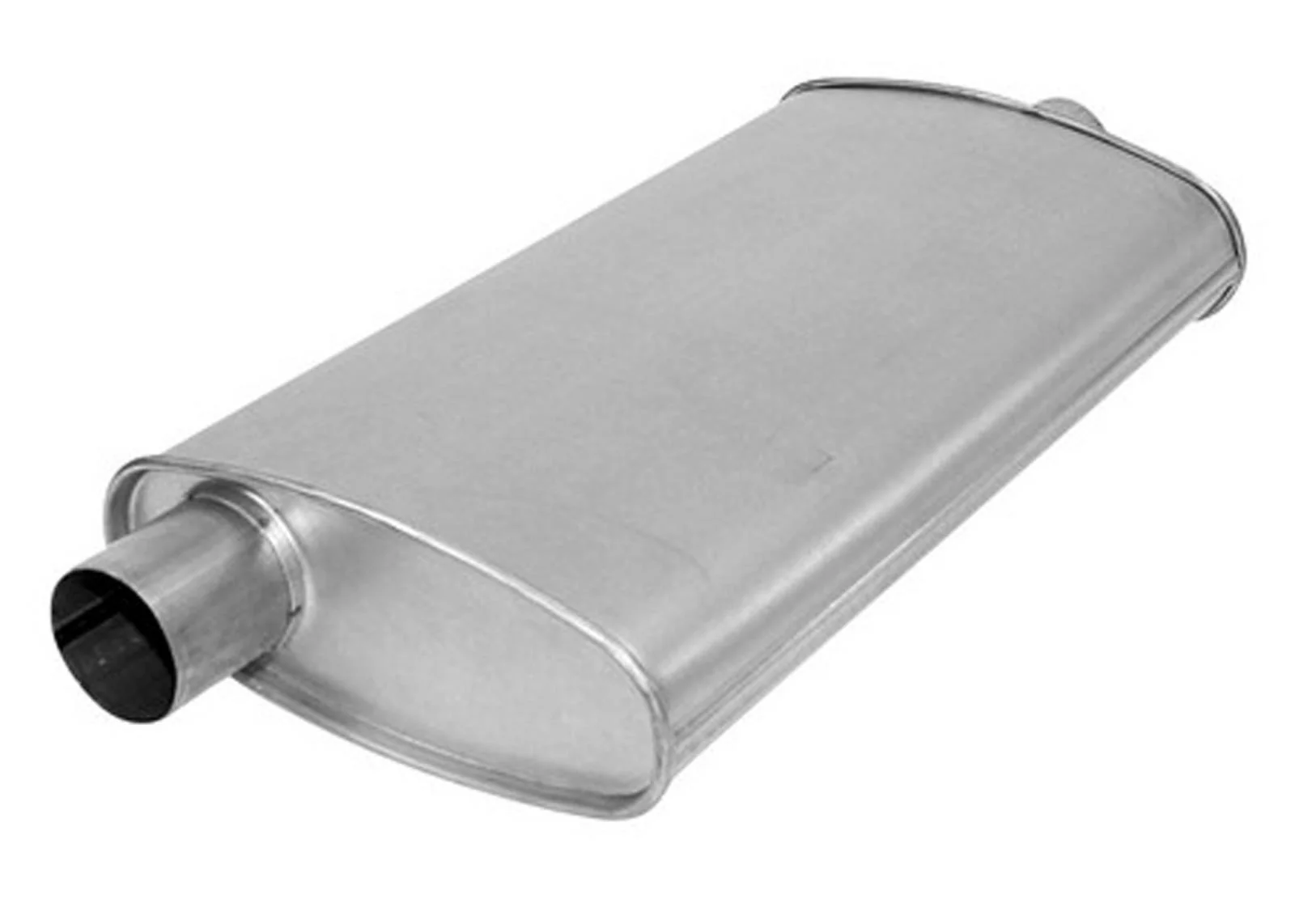 (2) 10 1/2" Oval Universal Muffler 26" OAL 2.25ID 2.25ID Offset Center - Image 2