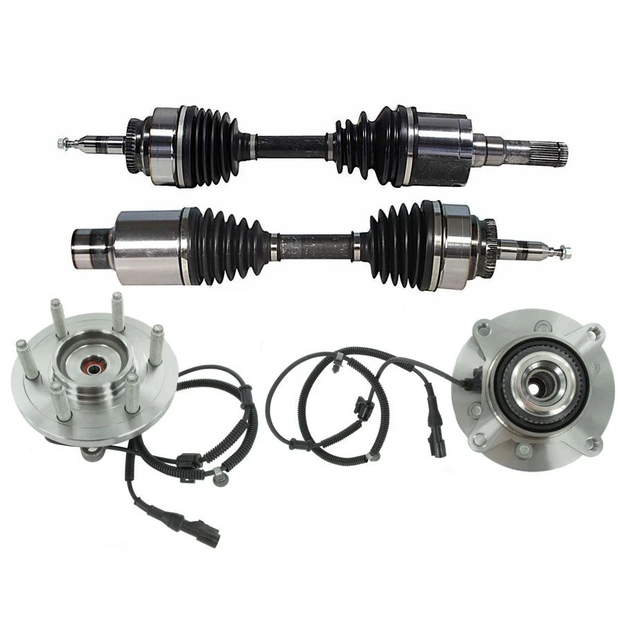 Front Left & Right Axles and Wheel Hub Bearings for Ford Expedion 2007-2010