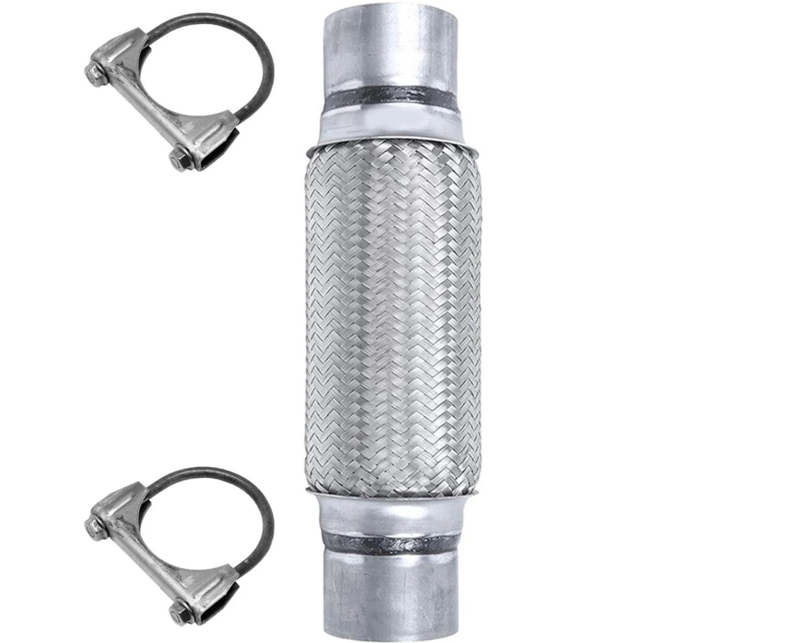 2.5 x 10 Heavy Duty Stainless Steel Exhaust Flex Pipe HD Double-braided