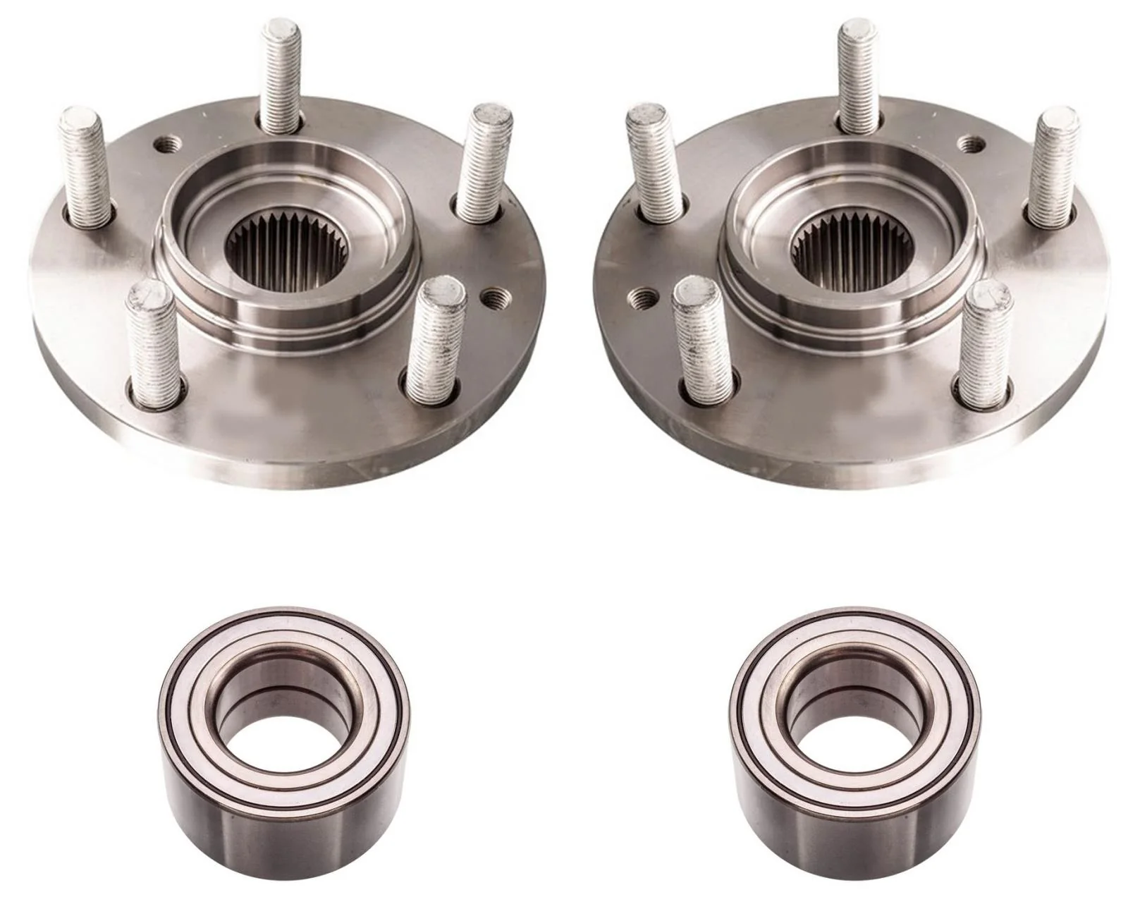 2 Front Wheel Hub and Wheel Bearings For Mazda CX9 CX-9 2007-2015 TD11-33-060