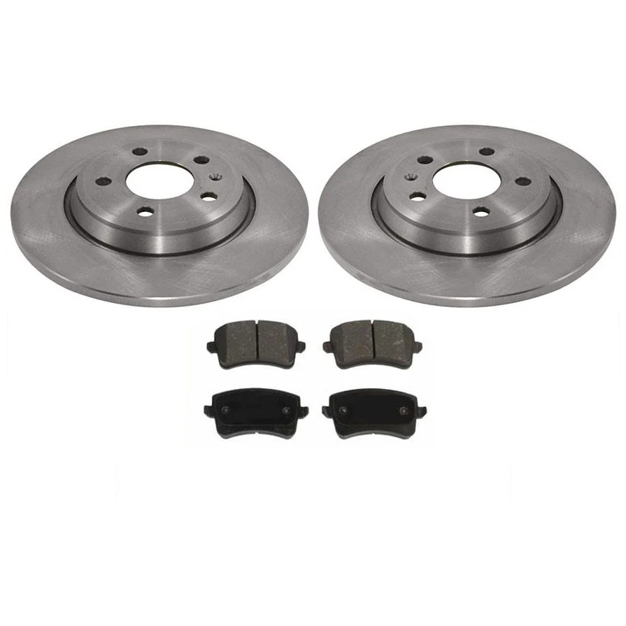 Set of REAR Brake Rotors & Ceramic Pads 2009-2016 for Audi A4 & A4 Quattro 2.0