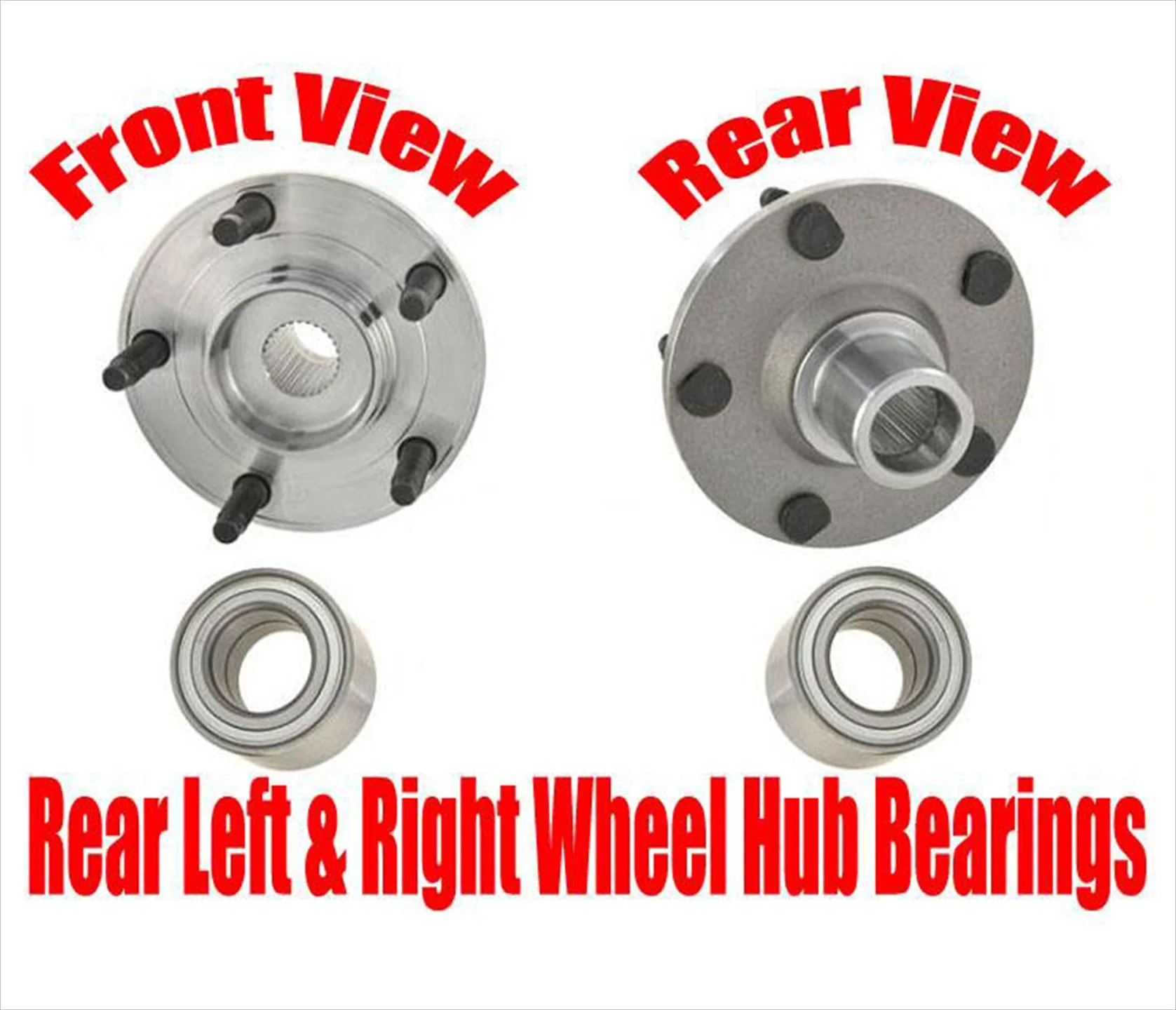 Rear Wheel Bearing & Hub Kits For Ford Escape 2001 2010 2011 2012 4 Wheel Drive