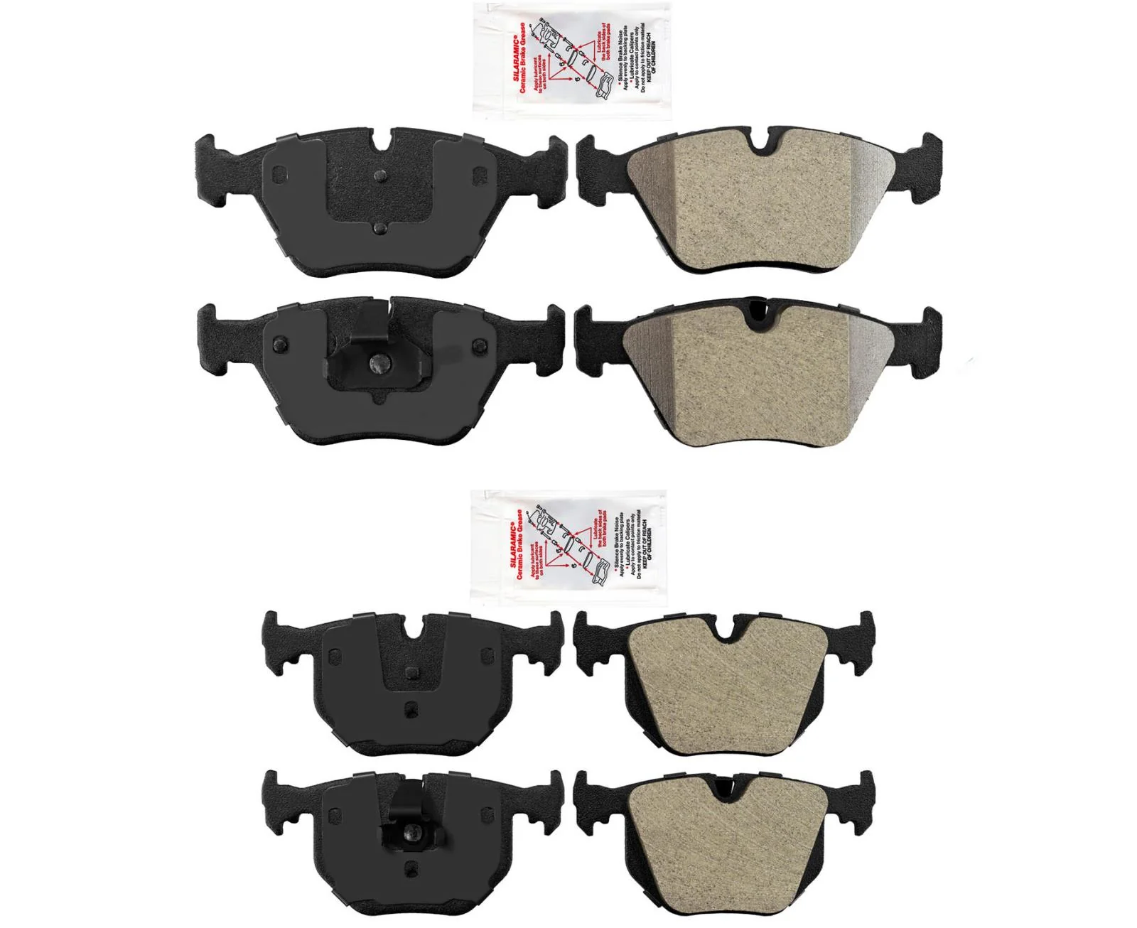 Front & Rear Metallic Brake Pads For BMW 330XI 2001 2002 2003 2004 2005 2006