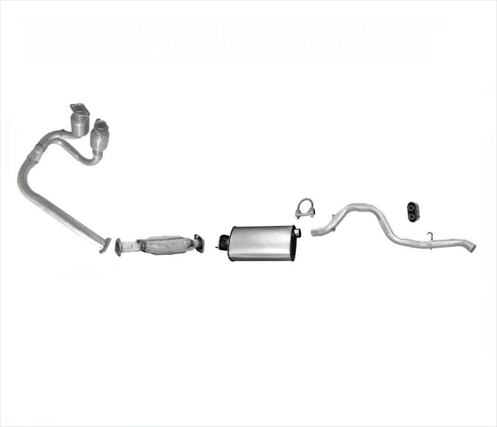 For 2003 Jeep Wrangler 4.0L Y Pipe & 2 Catalytic Converter + converter + exhaust