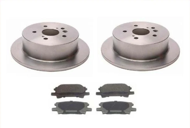 Rear Coated Brake Rotors & Ceramic Pads For Lexus RX400H 2006 2007 2008