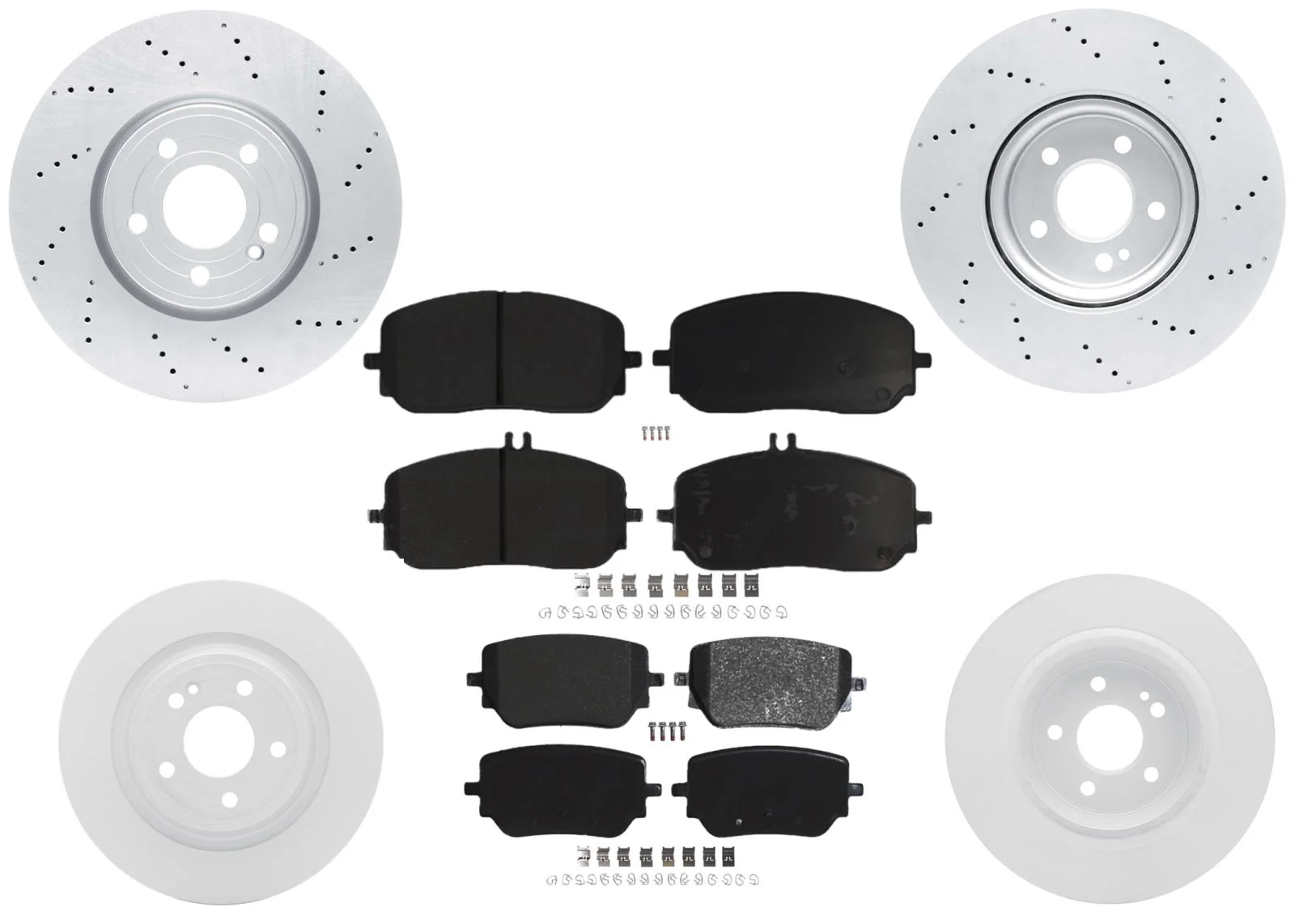 330MM Front & Rear Coated Brake Rotors & EPS Brake Pads For GLB250 2020-2025