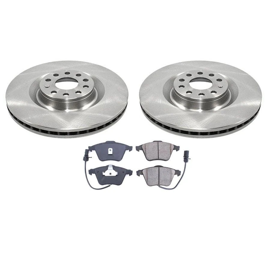 345MM Frnt Rotors Brake Pads for Volkswagen CC 3.6 4Motion All Wheel Drive 09-10