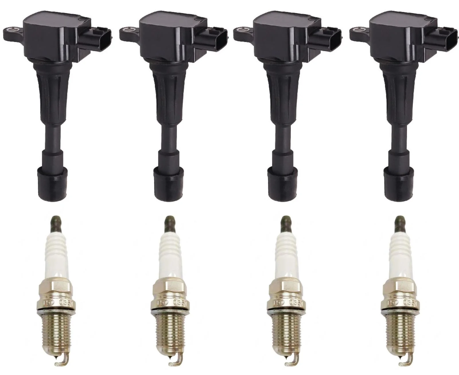 4 Direct Ignition Coil & Spark Plugs For Mazda 2 1.5L 2011 2012 2013 2014