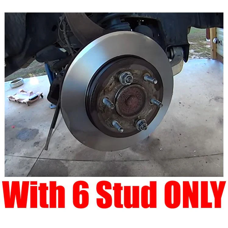 6 Lug Disc Brake Rotors & Ceramic Pads for GMC Savanna G2500 96-02 6 Stud Only - Image 2