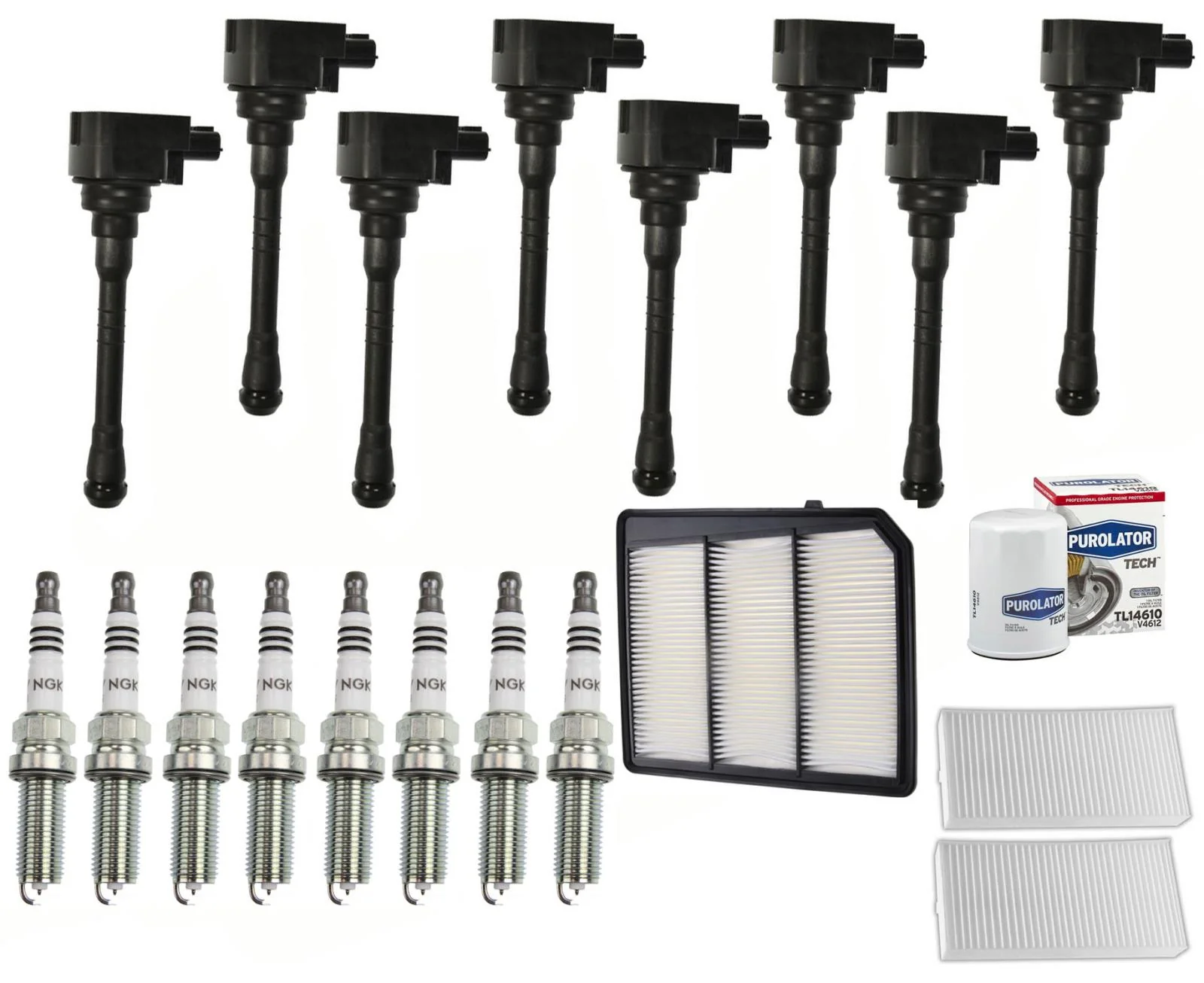 8 Ignition Coils Iridium Spark Plugs & Filters For Nissan Titan 5.6L 2017-2021
