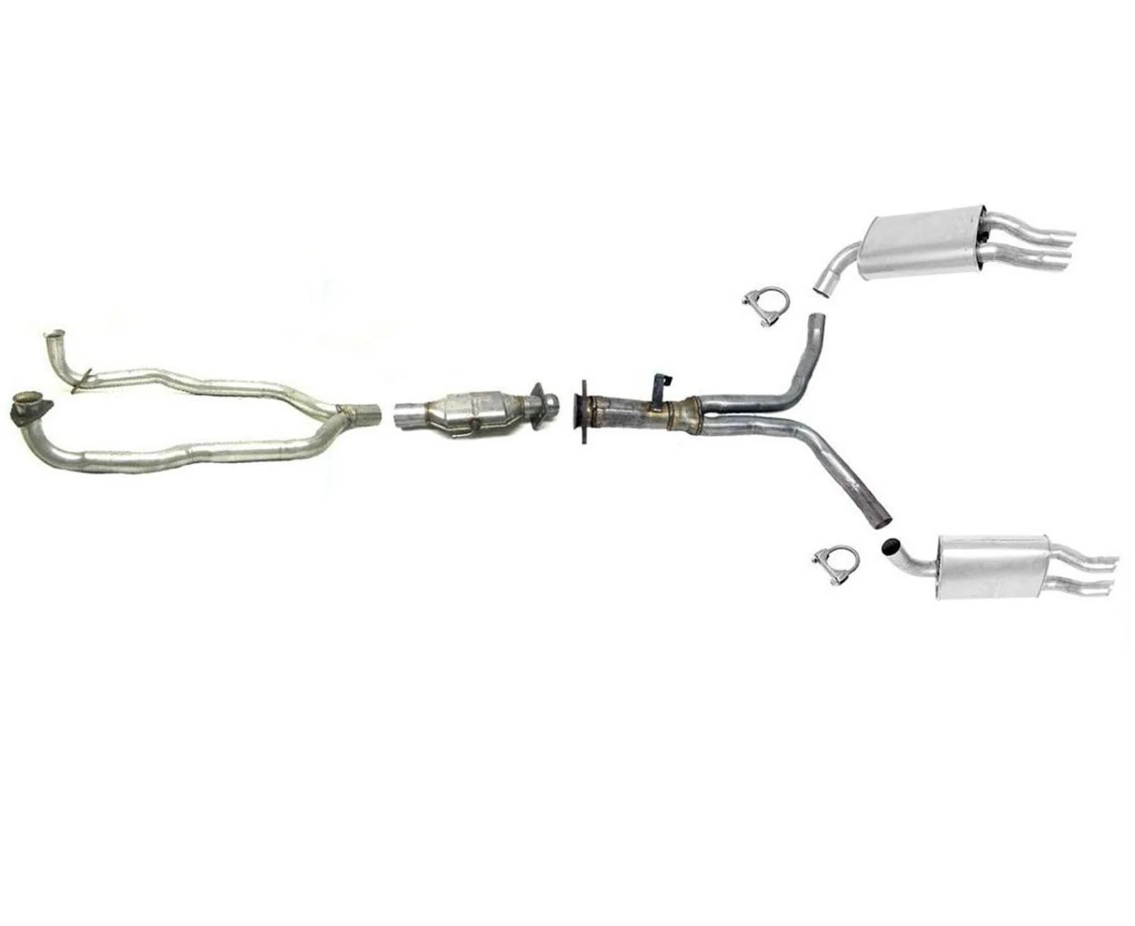 For 86-90 Corvette Muffler Exhaust System With Engine Y Pipe Main Converter