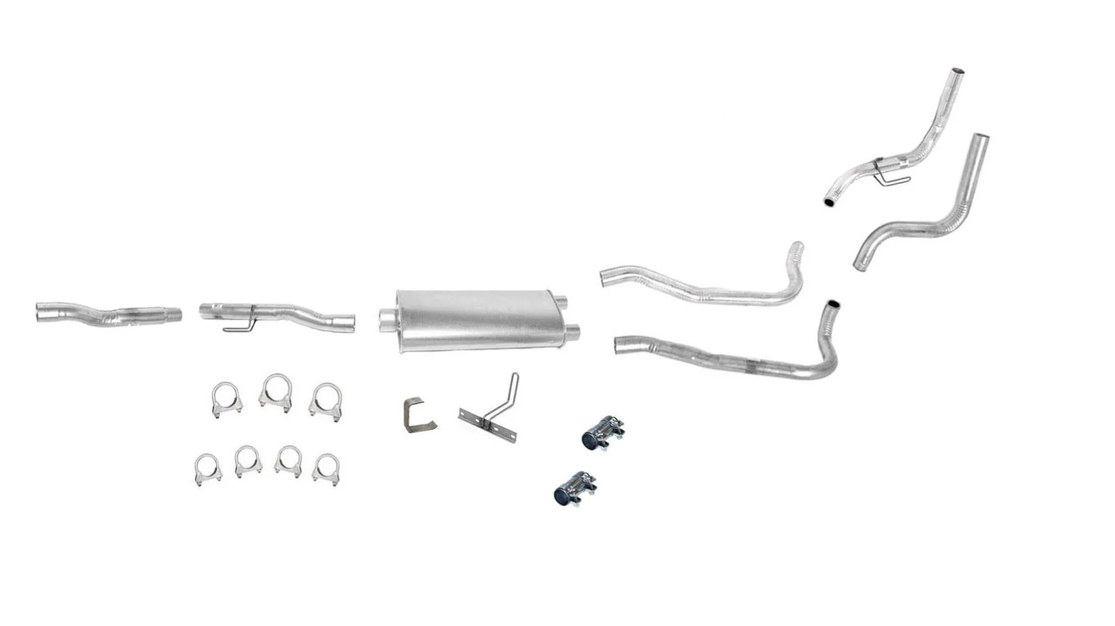 FIts 88-93 Silverado Pick Up 131 Inch W/ Base 5.7 Rear Wheel Dive Exhaust System