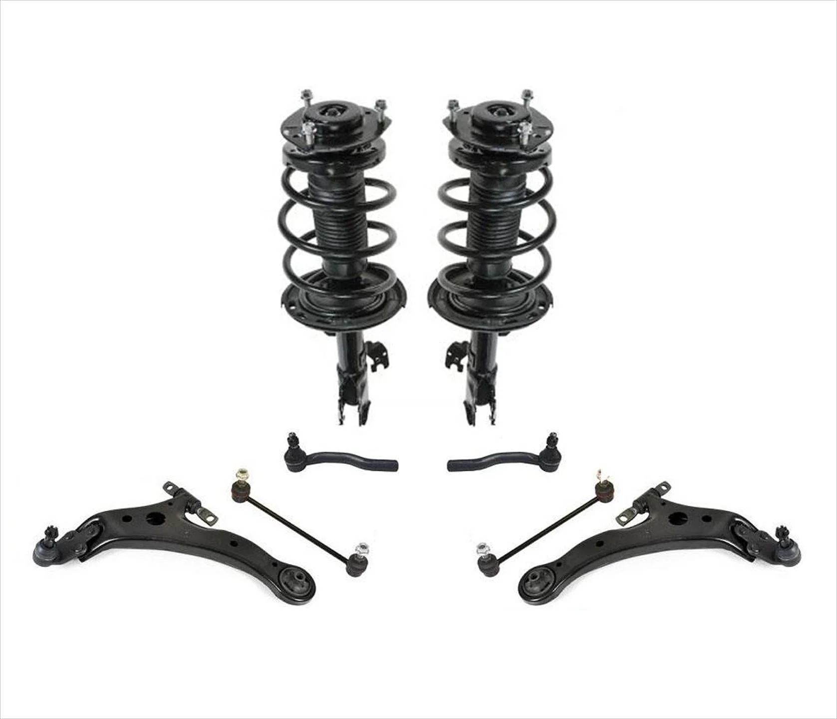 8Pc Kt Control Arms BJ Complete Coil Spring Struts For 07-11 Toyota Camry SE 3.5