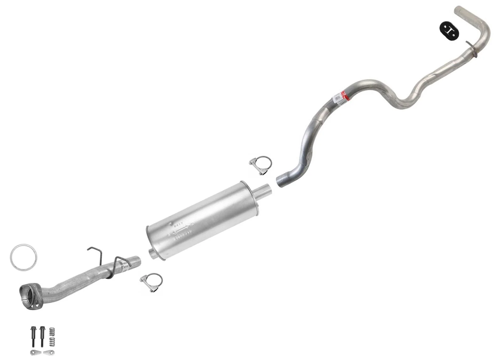 Muffler Exhaust System For 1990 1991 1992 Ford Ranger 2.0 2.3L W/ 108" Wheelbase