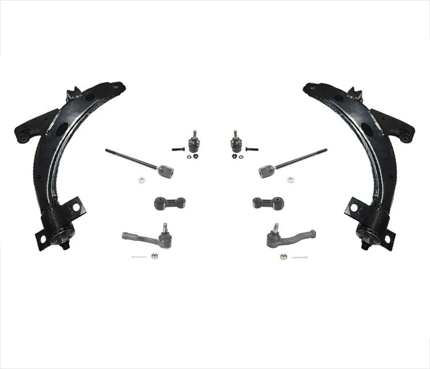 93-97 Legacy Lower Control Arm Ball Joints Tie Rods Sway Bar Kit 10 Piece