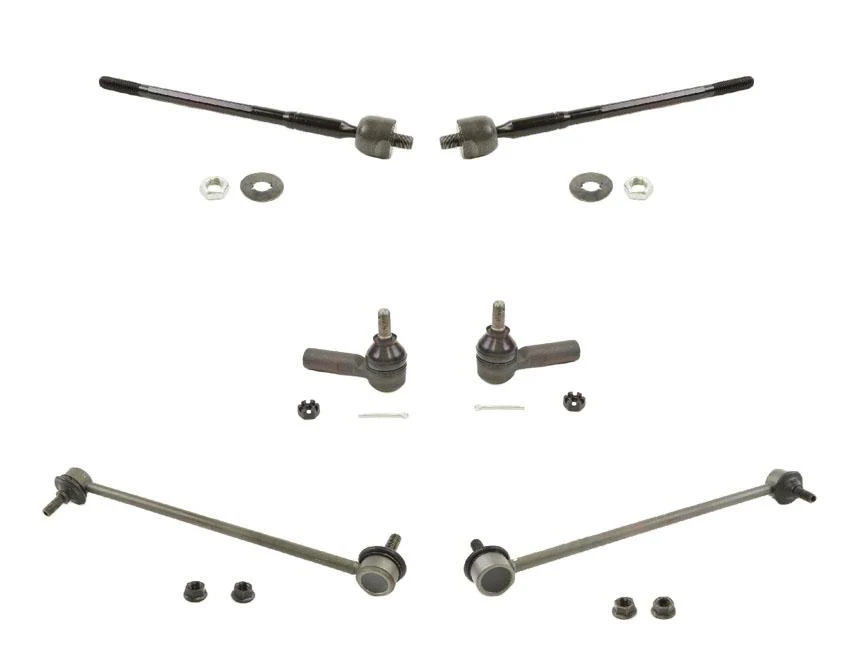 98-03 For Toyota Sienna Van Inner Outer Tie Rod Rods End Sway Bar Links 6Pc KIT