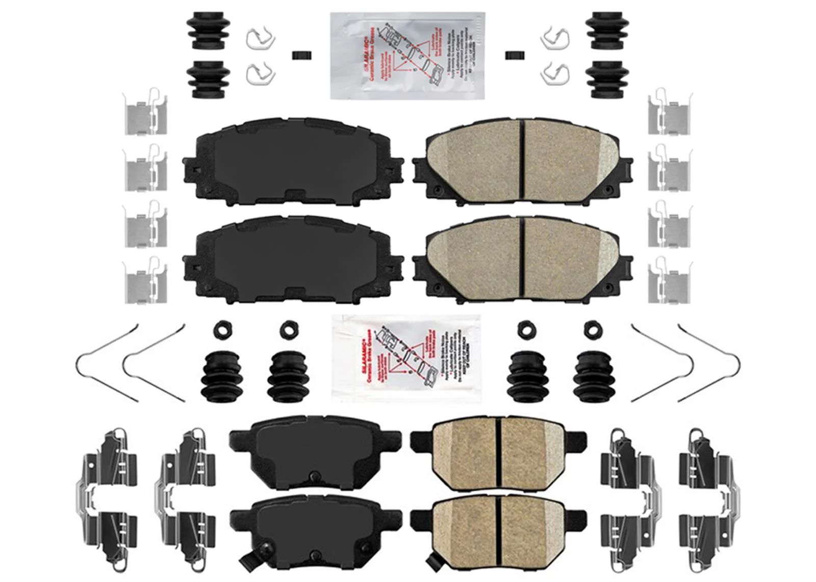 AME Front & Rear Disc Brake Pads for Toyota Prius 2010 2011 2012 2013 2014 2015
