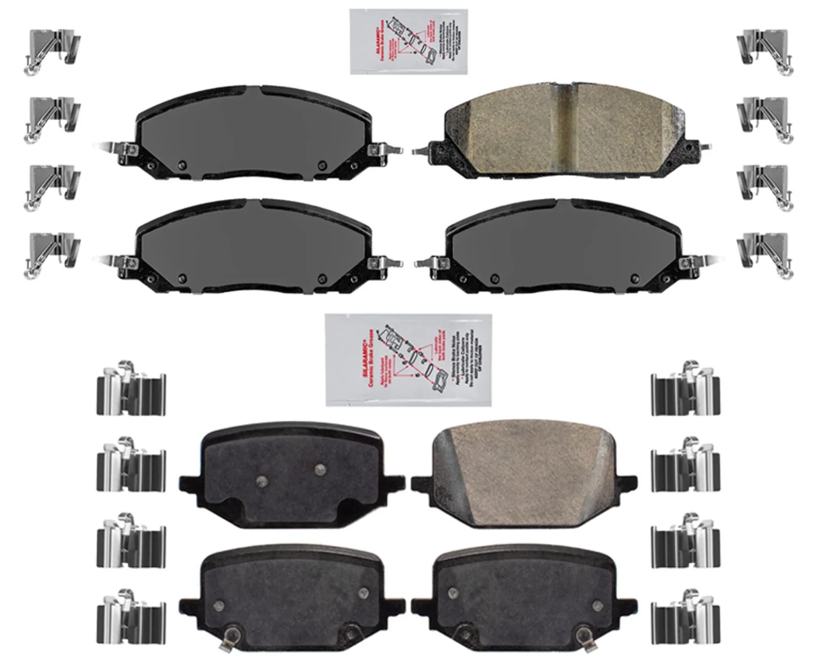 AME Improved Performance Disc Brake Pads for Explorer ST 3.0L Turbo Red Caliper