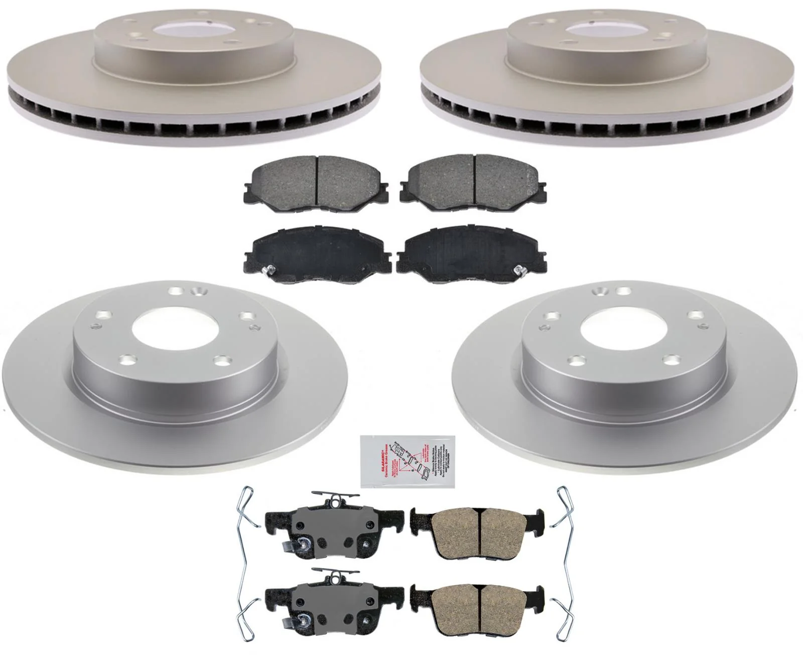 AmeriBrake Coated Brake Rotors Ceramic Brake Pads for Honda Insight 2019-2022