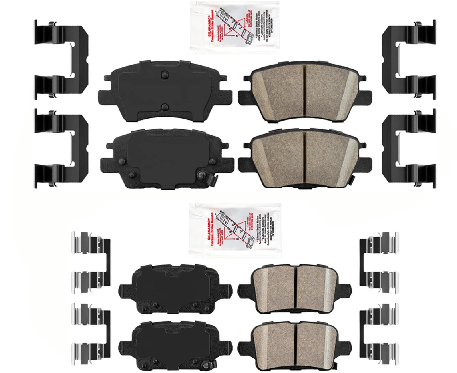 AmeriPRO Front & Rear Ceramic Brakes Pads For 2017-2022 Chevrolet Bolt EV
