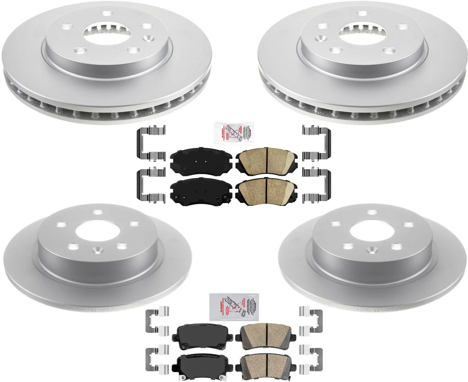 AmeriPro GEO Coated Brake Rotor & Ceramic Pads For Buick Regal 11-17 W/ 296MM